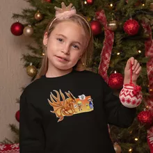 Pikachu Kids Sweater “Pikachu, Ash and Kyubi” – Pokémon parody