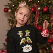 Yoda Kids Sweater “Yoda, an Ewok and Gizmo” – Star Wars parody
