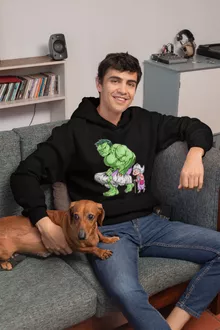 Der unglaubliche Hulk Kapuzenpullover – Parodie auf MCU