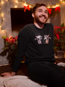 Geek Cat Sweater “Manga” – Funny Face parody