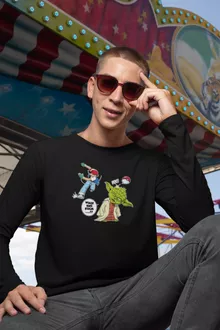 T-Shirts de manga comprida Yoda “Yoda e Ash Ketchum” – Pokémon de parodia
