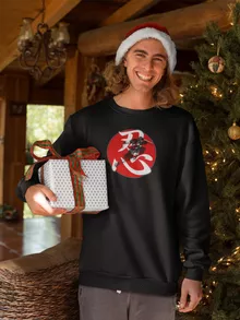 Edo Shinobi Sweater “Japan Edo Shinobi in Red moon - Ninja” – Japan Culture parody
