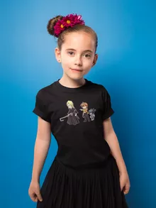 L Flickor barnens T-shirts “L, Lignt Yagami och Kira” – Parodi Bleach