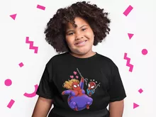 T-shirt Enfant Fille « Le destin tragique de toutes les arraîgnés mâles... » – Parodie Spider-Man