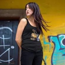 Wall-E Damen T-shirt Tank top “Wall-E, Grendizer und R2-D2” – Parodie auf Star Wars