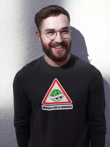 Pull La carapace verte « Obstacle sur la chaussée ! » – Parodie Mario Kart