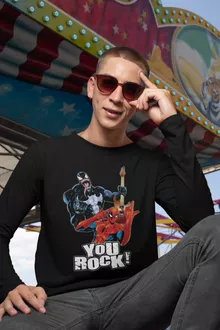 Lange Mouwen T-Shirts “Spider-man en Venom” – Spider-Man parodie