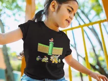 T-shirt Enfant Fille Mario « Un mauvais tuyau... » – Parodie Super Mario