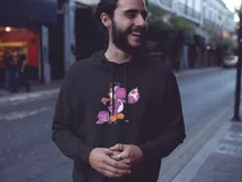 Kapuzenpullover “Yoshi violett” – Parodie auf Yoshi