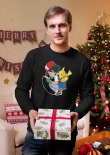 Pikachu Långärmad T-Shirts – Parodi Pokémon
