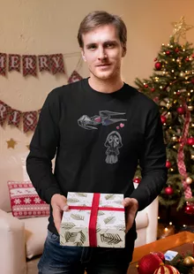 Kylo Ren SD Caricature Long Sleeve Top “Kylo Ren SD Caricature and his TIE Silence Mini Drone” – Star Wars parody