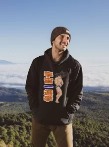 Sweat à capuche Sangoku « Mister Univers - Candidat N° 11 » – Parodie Dragon Ball Z