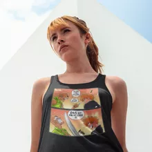 Ichigo Kurosaki Damen T-shirt Tank top “Ichigo Kurosaki und Crocodile Dundee” – Parodie auf Bleach