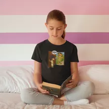 Pegasus Seiya Girls Kids T-shirt “Pegasus Seiya, Leo Aiolia and Terminator” – Knights of the Zodiac - Saint Seiya parody
