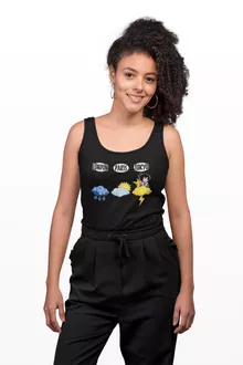Son-Goku Damen T-shirt Tank top “Son-Goku und Pikachu” – Parodie auf Pokémon