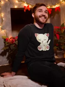 Pull « Chaton Mignon Crème » – Parodie Chatons Mignons