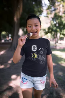 T-shirt Enfant Fille Dark Vador « A vos ordres, mon Mètre... !! » – Parodie Star Wars