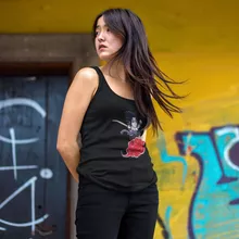 Sasuke Women's Tank Top “Sasuke and Son Goku” – Naruto parody