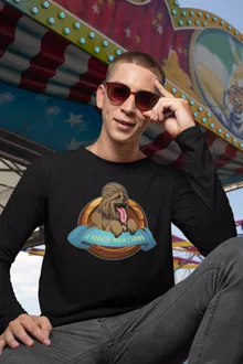 T-Shirt à manches longues Chewbacca « Le Meilleur Ami de l'Homme... » – Parodie Star Wars