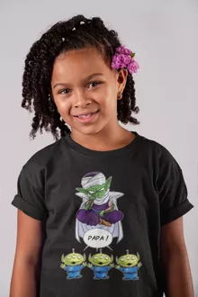 T-shirt Enfant Fille Piccolo « Papa !! » – Parodie Dragon Ball Z