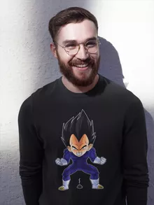 Pull Végéta « Super Caca Vol.2 » – Parodie Dragon Ball Z