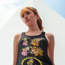 Princess Peach Women's Tank Top “Princess Peach and Bowser aka Bowsette” – Super Mario parody