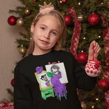 Pull Enfant Le Joker « Drôle d'Autoportrait » – Parodie Batman