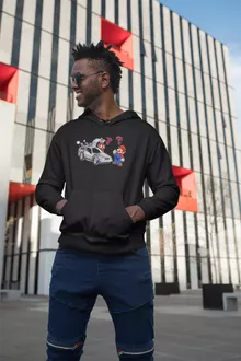 Sweat à capuche Mario 3D « De retour Vers le Futur... » – Parodie Super Mario