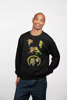 Michelangelo Sweater “Michelangelo, Koopa Troopa and a Pizza” – Super Mario parody