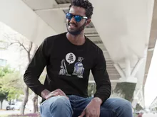 Camiseta de manga larga R2-D2 – Parodia de Star Wars
