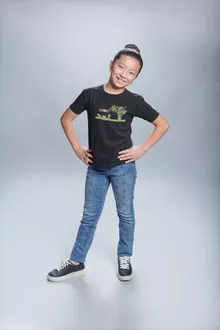T-shirt Enfant Fille Donatello « La Revanche des Tortues ! » – Parodie Super Mario