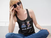 Débardeur Femme « Les 2 Super-Héros de la Nuit !! » – Parodie Batman