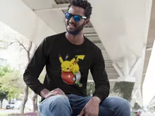 Pikachu Long Sleeve Top “Pikachu and Ash Ketchum” – Pokémon parody