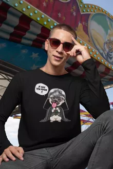 T-Shirt à manches longues Dark Vadog « Je suis ton pépère... !! » – Parodie Star Wars