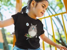 Maglietta per bambine e ragazze Totoro “Totoro e Link” – Parodia dei Zelda