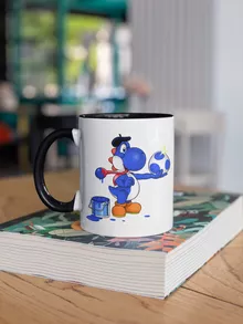 Mug « Peinture fraîche... (Version bleue foncée) » – Parodie Yoshi