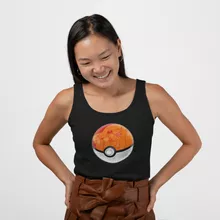 Das Pokeball Damen T-shirt Tank top “Das Pokeball auf Pikachu” – Parodie auf Pokémon