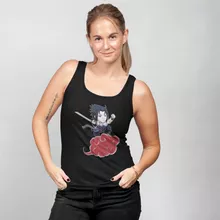 Sasuke Women's Tank Top “Sasuke and Son Goku” – Naruto parody