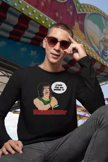 T-Shirt à manches longues « C'est pas ma guerre !! » – Parodie Rambo