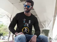 Beerus Långärmad T-Shirts “Beerus, Lord Freezer och Mewtwo” – Parodi Pokémon