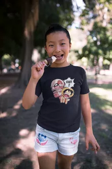 T-shirts crianças raparigas – One Piece de parodia
