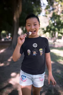 Mädchen Kinder T-Shirt “Naruto und Son-Goku” – Parodie auf Naruto