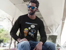 T-Shirt à manches longues « Portable No Jutsu ! » – Parodie Naruto