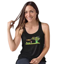 Camisola de alças Mulher Donatello “Donatello, Michelangelo, Leonardo, Raphael e Super Mario” – Super Mario de parodia