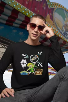 T-Shirt à manches longues Link « Le Grappin... » – Parodie Zelda