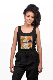 Ichigo Kurosaki Damen T-shirt Tank top “Ichigo Kurosaki und Crocodile Dundee” – Parodie auf Bleach