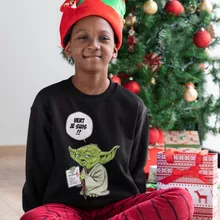 Pull Enfant Yoda « Vert, je suis !! » – Parodie Star Wars
