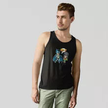 Batman Herren Tank Top “Batman und Robin” – Parodie auf One Piece