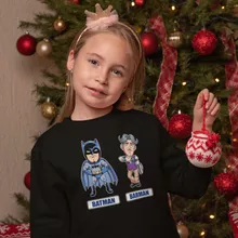 Pull Enfant « Les 2 Super-Héros de la Nuit !! » – Parodie Batman