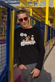 T-Shirt à manches longues Luffy « La recette d'un bon shonen Manga (Super Deformed) » – Parodie Naruto